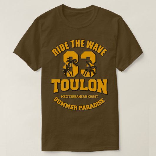 T-shirt Côte d'Azur de Toulon (Design devant)