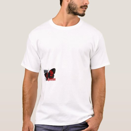 T-shirt Côté de papillon de Mlle (Devant)