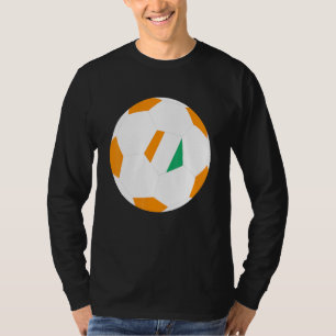 T-shirt Côte d'Ivoire balle de football ivoiriens Drapeau