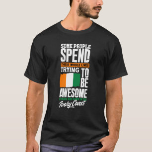 T-shirt Côte d'Ivoire Côte d'Ivoire Citation de drapeau