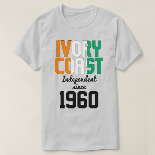 T-shirt Côte d'Ivoire - Fête de l'indépendance (Design devant)