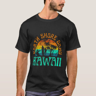 T-shirt Côte Nord d'Oahu Hawaii Surf Plage Surfeur Vagues