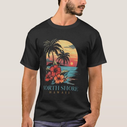 T-shirt Côte Nord Oahu Hawaii Aloha Hawaii Surfer Surf Haw (Devant)