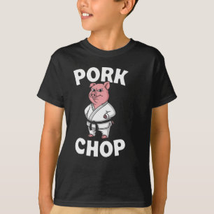 T-shirt Côtelette de porc Karaté drôle Cochon Arts martiau
