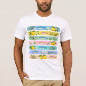 T-Shirt côtier Poisson Méditerranéen (Devant)