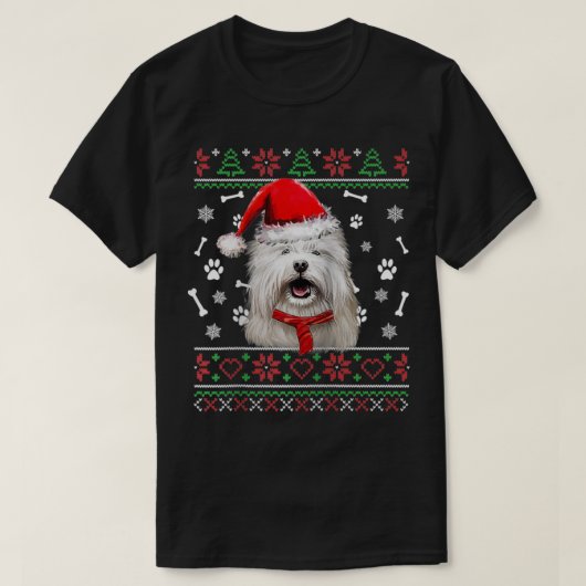 T-shirt Coton de Noël De Tulear Santa Hat P (Design devant)