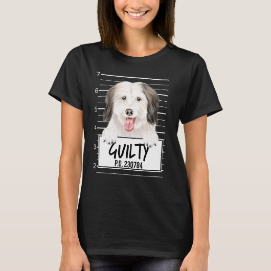 T-shirt Coton De Tulear Mugshot Guilty Chien (Devant)