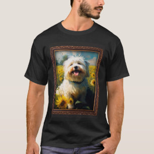 T-shirt Coton De Tulear Peinture Tournesol Fleur Maman Fem