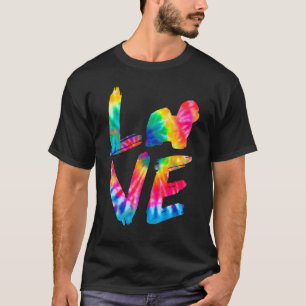 T-shirt Coton De Tulear Tie Dye Log Chien Maman Papa