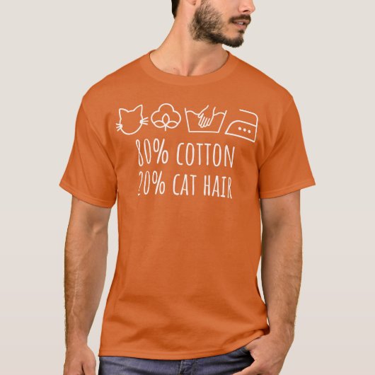 T-shirt Coton et Chat Cheveux Drôle Chat (Devant)