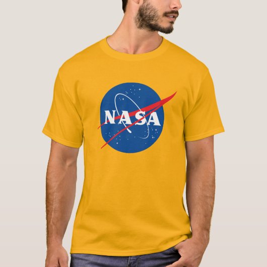T-shirt Coton Lourd Iconique NASA (Saturn Gold) (Devant)