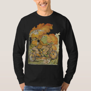 T-shirt Cottage Coeur Grenouille Père et Son Vélo Ride En