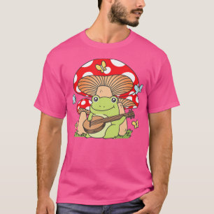 T-shirt Cottagecore Champignon esthétique Kawaii Frog Joue