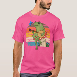 T-shirt Cottagecore Esthétique Banjo Frog Mushroom Cute Go