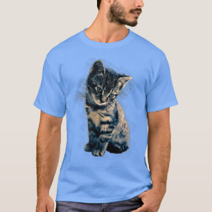 T-shirt Cottagecore esthétique Cute Kitten Illustration Po