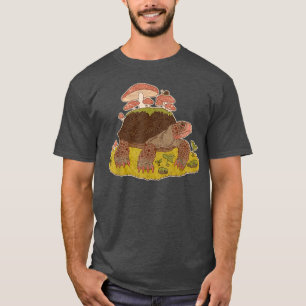 T-shirt Cottagecore esthétique Tortue des champignons et e