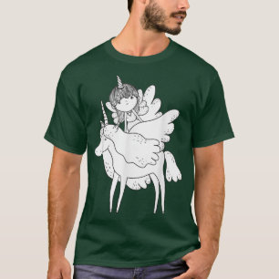 T-shirt cottagecore fairy grunge dessin animé licorne femm