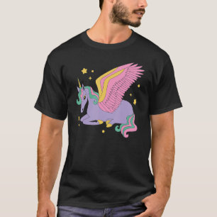 T-shirt Cottagecore Fairy Grunge Retro Unicorn Hommes