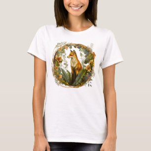 T-shirt Cottagecore Fox Vintage