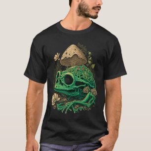 T-shirt Cottagecore grenouille Crâne Champignons Collecteu