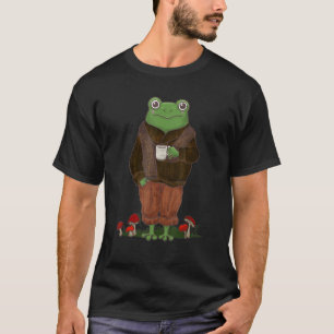 T-shirt Cottagecore Grenouille Esthétique Boire Thé Et Mus