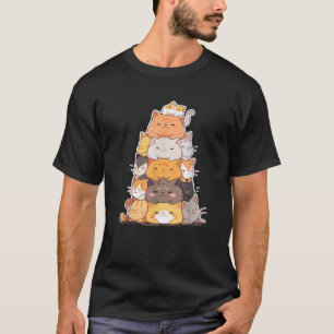 T-shirt Cottagecore Kawaii Anime Cadeaux Chat Filles Fille