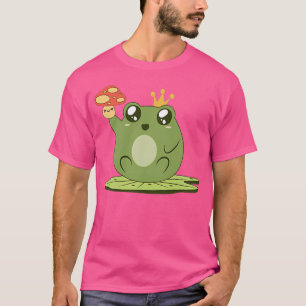 T-shirt Cottagecore Kawaii Grenouille Avec Un Cupide Champ