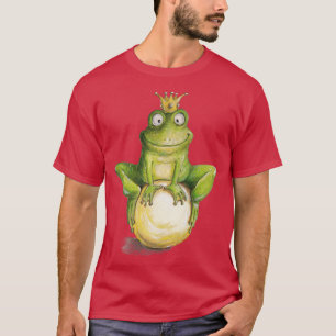 T-shirt cottagecore mignonne grenouille roi fée coeur masc