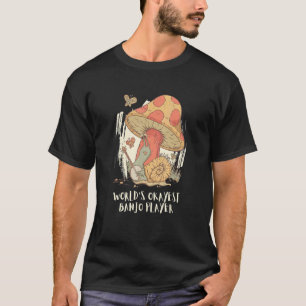 T-shirt Cottagecore Snail World's Okayest Banjo Joueur