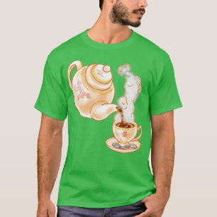 T-shirt Cottagecore Yorkshire Tea Time Tea Set Vintage Tea