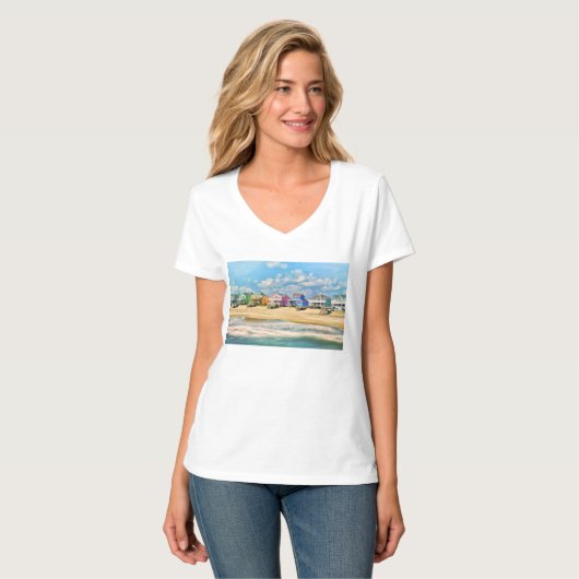 T-shirt Cottages de plage (Devant entier)