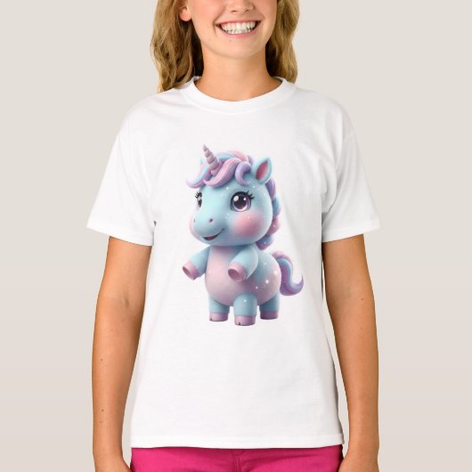 T-shirt Cotton Candy Unicorn (Devant)