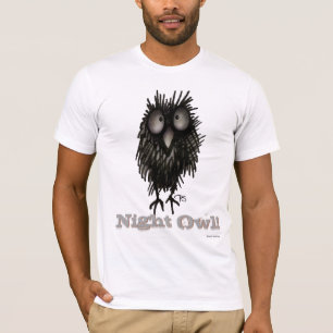 T-shirt Couche-tard fou - dire drôle de hibou