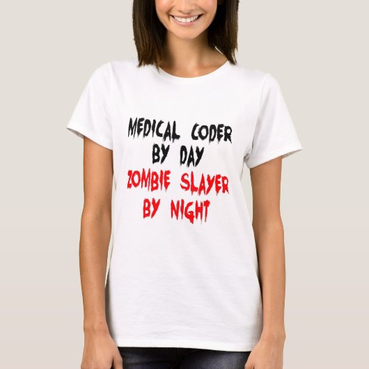 T-shirt Couche Zombie Coder Médicale (Devant)