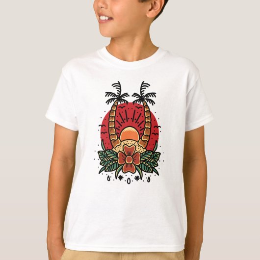 T-shirt coucher de soleil (Devant)