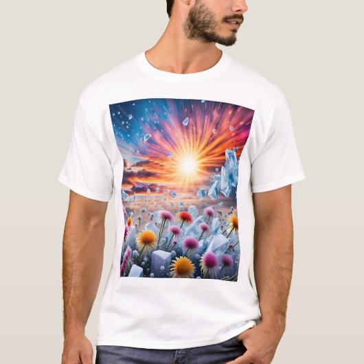 T-shirt Coucher de soleil (Devant)