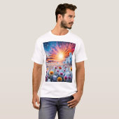 T-shirt Coucher de soleil (Devant entier)