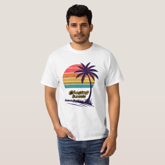 T-shirt Coucher de soleil (Devant entier)