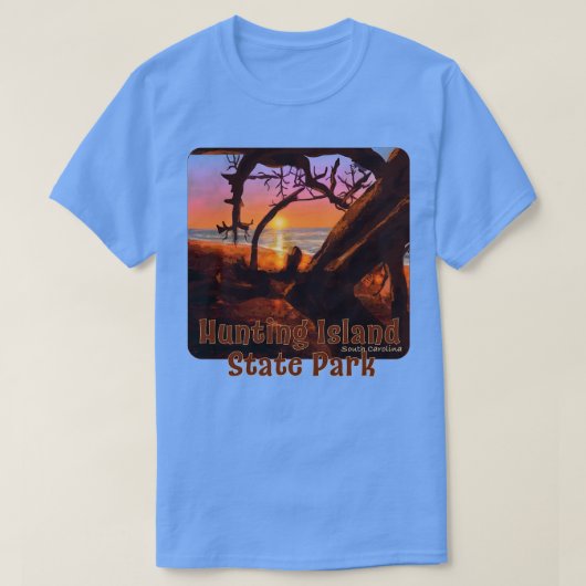 T-shirt Coucher De Soleil À Hunting Island State Park Caro (Design devant)