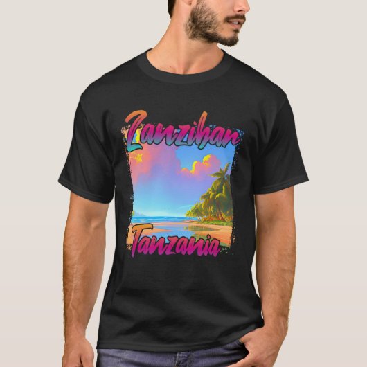 T-shirt Coucher de soleil à Zanzibar (Devant)