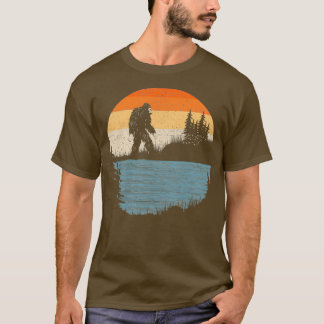 T-shirt Coucher de soleil Bigfoot Retro Vintage Sasquatch