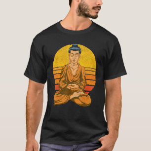 T-shirt Coucher de soleil Bouddhiste Spirituel Méditation