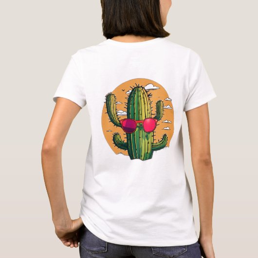 T-shirt Coucher de soleil cool Cactus (Dos)