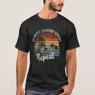 T-shirt Coucher de soleil Coucher de soleil Répéter Vacati