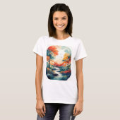 T-shirt Coucher de soleil d'automne serein : Impression in (Devant entier)