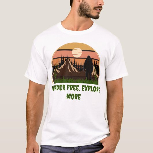 T-shirt Coucher de soleil d'aventure Retro (Devant)