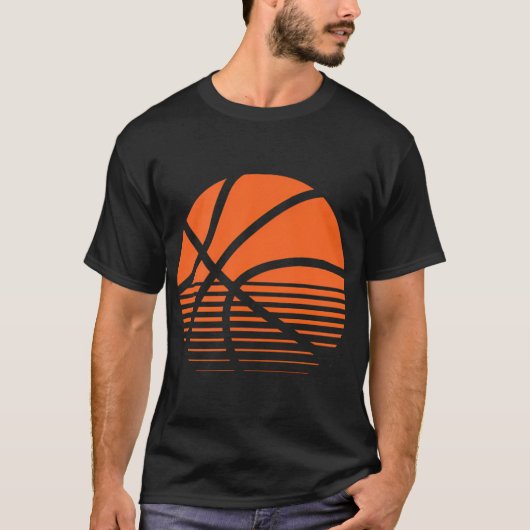 T-shirt Coucher de soleil de basket (Devant)