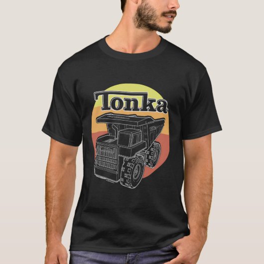 T-shirt Coucher de soleil de camion Tonka (Devant)