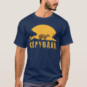 T-shirt Coucher de soleil de Capybara (Devant)