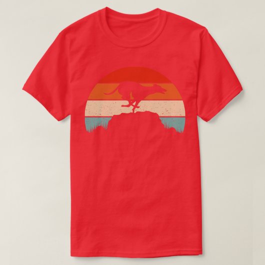 T-shirt Coucher de soleil de chien gris (Design devant)